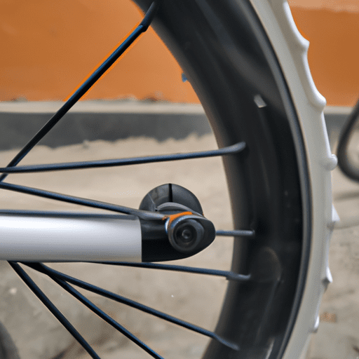 תמונה של גלגל שיאומי נגד פנצ'ר מותקן על אופניים