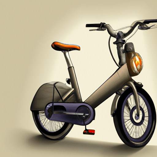 איור של אופני עיר עם מנוע חשמלי